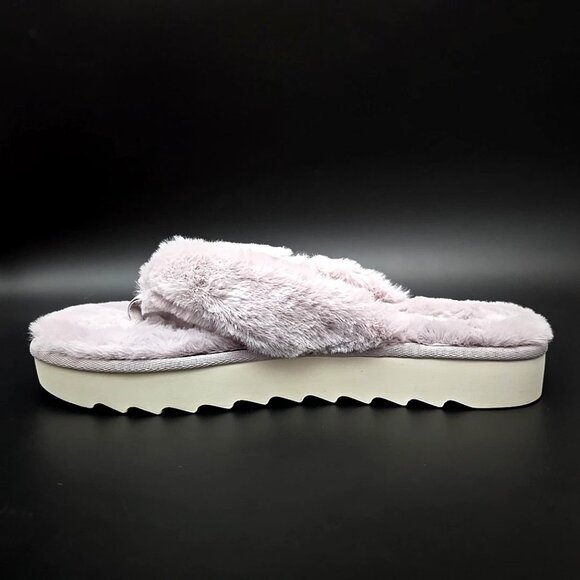 Koolaburra by Ugg Thong Faux Fur Slip-on Sandals Light Purple Women's Size 9 - Picture 7 of 12